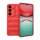Szilikon telefonvédő (ütésállóság, kameravédő, 3D) PIROS