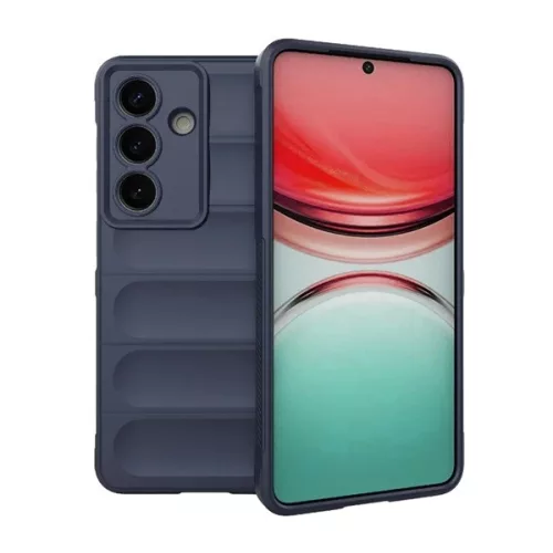 Szilikon telefonvédő (ütésállóság, kameravédő, 3D) SÖTÉTKÉK
