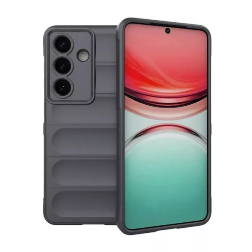 Szilikon telefonvédő (ütésállóság, kameravédő, 3D) SÖTÉTSZÜRKE