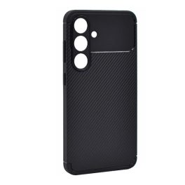   Szilikon telefonvédő (ütésállóság, légpárnás sarok, karbon minta) FEKETE