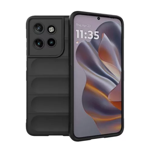 Szilikon telefonvédő (ütésállóság, kameravédő, 3D) FEKETE