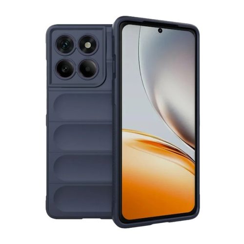 Szilikon telefonvédő (ütésállóság, kameravédő, 3D) SÖTÉTKÉK