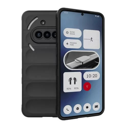 Szilikon telefonvédő (ütésállóság, kameravédő, 3D) FEKETE