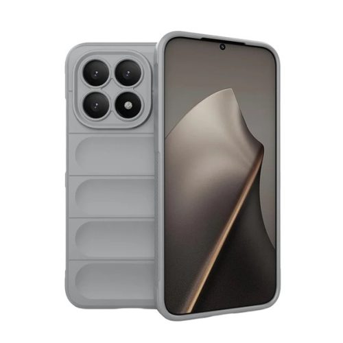 Szilikon telefonvédő (ütésállóság, kameravédő, 3D) VILÁGOSSZÜRKE