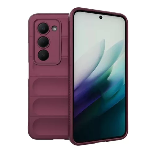 Szilikon telefonvédő (ütésállóság, kameravédő, 3D) BORDÓ