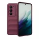 Szilikon telefonvédő (ütésállóság, kameravédő, 3D) BORDÓ
