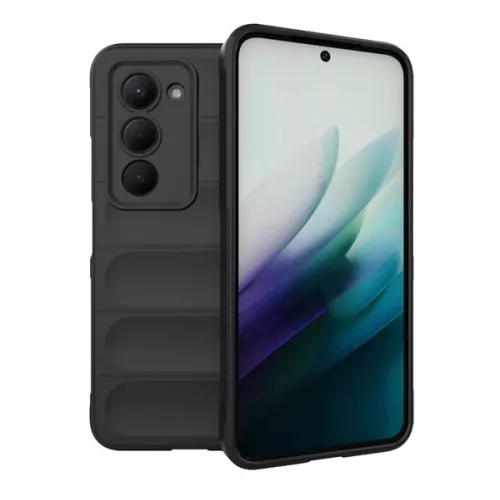 Szilikon telefonvédő (ütésállóság, kameravédő, 3D) FEKETE