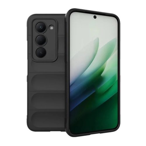 Szilikon telefonvédő (ütésállóság, kameravédő, 3D) FEKETE