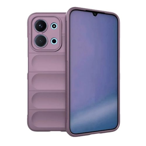 Szilikon telefonvédő (ütésállóság, kameravédő, 3D) LILA