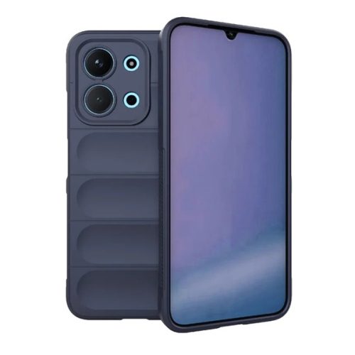 Szilikon telefonvédő (ütésállóság, kameravédő, 3D) SÖTÉTKÉK