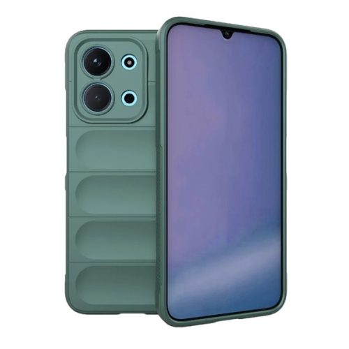 Szilikon telefonvédő (ütésállóság, kameravédő, 3D) SÖTÉTZÖLD