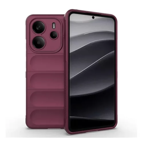 Szilikon telefonvédő (ütésállóság, kameravédő, 3D) BORDÓ