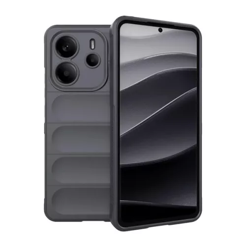 Szilikon telefonvédő (ütésállóság, kameravédő, 3D) SÖTÉTSZÜRKE