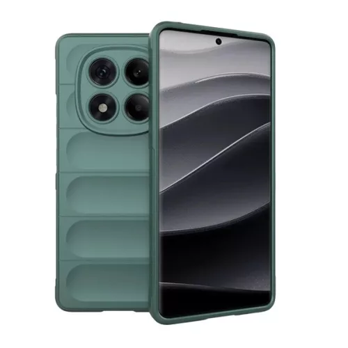 Szilikon telefonvédő (ütésállóság, kameravédő, 3D) SÖTÉTZÖLD