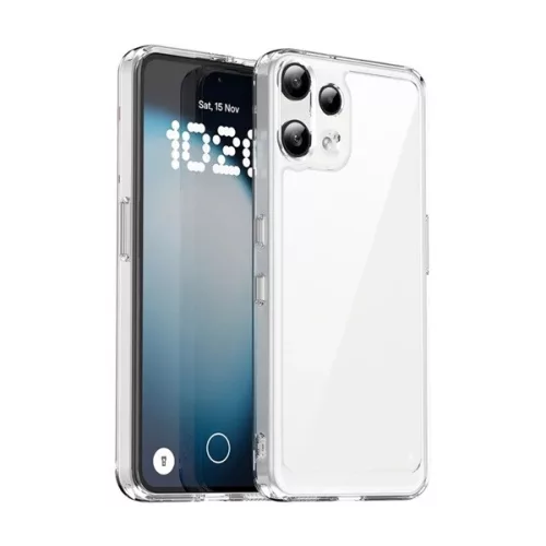 Szilikon telefonvédő (ütésállóság, átlátszó hátlap) ÁTLÁTSZÓ