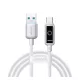 JOYROOM STARFLIGHT adatkábel (USB - Type-C, 66W, PD gyorstöltő, LED jelzés, 120cm) FEHÉR