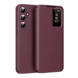   Tok álló (aktív FLIP, oldalra nyíló, Smart View Cover) BORDÓ