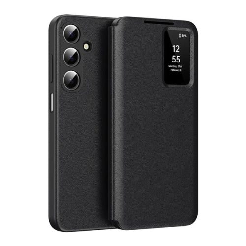 Tok álló (aktív FLIP, oldalra nyíló, Smart View Cover) FEKETE