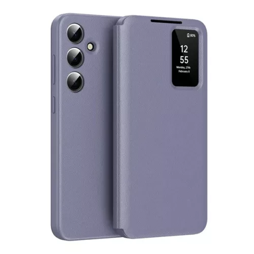 Tok álló (aktív FLIP, oldalra nyíló, Smart View Cover) LILA