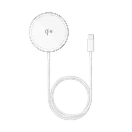 BASEUS SIMPLE MINI4 asztali töltő (15W, wireless, gyorstöltő, mágneses, Qi2) EZÜST