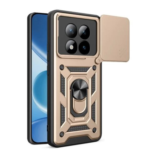 Defender szilikon telefonvédő (ütésállóság, tartógyűrű, kameravédő) ARANY