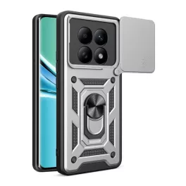   Defender szilikon telefonvédő (ütésállóság, tartógyűrű, kameravédő) EZÜST