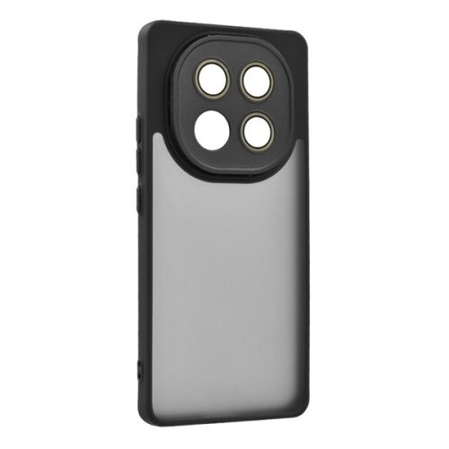 Szilikon telefonvédő (ütésállóság, akril hátlap, kameravédő) FEKETE