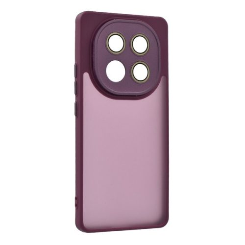 Szilikon telefonvédő (ütésállóság, akril hátlap, kameravédő) LILA