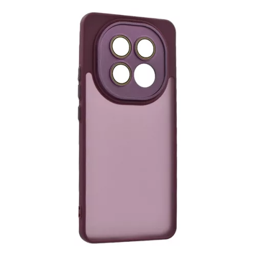 Szilikon telefonvédő (ütésállóság, akril hátlap, kameravédő) LILA