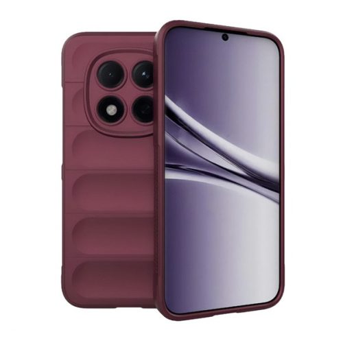 Szilikon telefonvédő (ütésállóság, kameravédő, 3D) BORDÓ