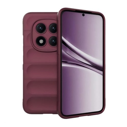 Szilikon telefonvédő (ütésállóság, kameravédő, 3D) BORDÓ