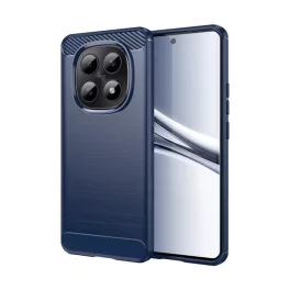   Szilikon telefonvédő (ütésállóság, légpárnás sarok, szálcsiszolt, karbon minta) SÖTÉTKÉK