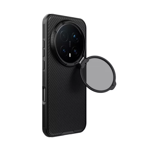 NILLKIN CAMSHIELD PROP MAGNETIC szilikon telefonvédő (ütésállóság, kameravédő, kitámasztó, csíkos) FEKETE