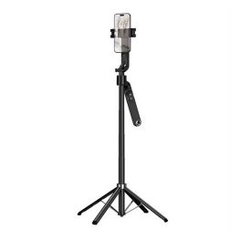   HOCO K32 szelfibot (univerzális, tripod állvány, automata arckövetés, bluetooth távkioldó, 95cm, 4.5-7.0" méret) FEKETE