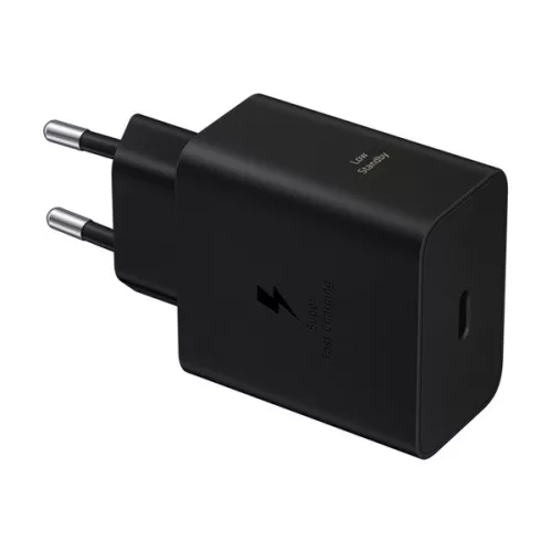 SAMSUNG hálózati töltő Type-C aljzat (60W, PD gyorstöltő) FEKETE