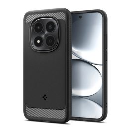   SPIGEN RUGGED ARMOR szilikon telefonvédő (ütésállóság, légpárnás sarok, karbon minta) FEKETE