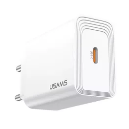   USAMS T69 hálózati töltő Type-C aljzat (20W, gyorstöltő 3.0) FEHÉR