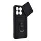Defender szilikon telefonvédő (ütésállóság, tartógyűrű, kameravédő) FEKETE