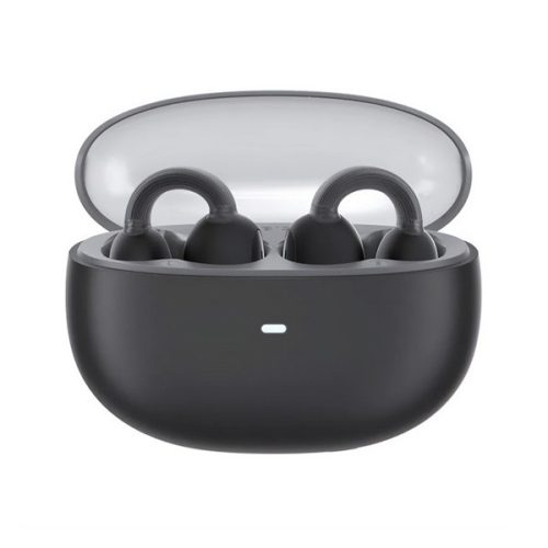 BASEUS AIRGO 1 RING bluetooth fülhallgató SZTEREO (v5.3, TWS, fülre csíptethető, mikrofon + töltőtok) FEKETE