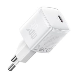   BASEUS CUBE PRO hálózati töltő Type-C aljzat (30W, GaN5, PD gyorstöltő) FEHÉR