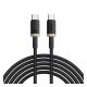 BASEUS DURA adatkábel (Type-C - Type-C, 240W, PD gyorstöltő, cipőfűző, 100cm) ARANY/FEKETE