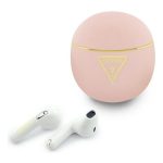 GUESS GOLD LINE TRIANGLE bluetooth fülhallgató SZTEREO (v6.0, TWS, mikrofon, IPX5 vízálló + töltőtok) RÓZSASZÍN
