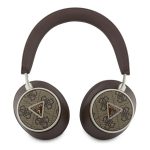 GUESS PU 4G TRIANGLE LOGO ENC bluetooth fejhallgató SZTEREO (v5.4, mikrofon, zajszűrő) SÖTÉTBARNA