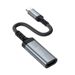   HOCO UA43A adapter kábel (Type-C - HDMI aljzat, 4K, 20cm) SÖTÉTSZÜRKE
