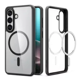   SPIGEN ULTRA HYBRID MAG műanyag telefonvédő (ütésállóság, légpárnás keret, MagSafe) FEKETE