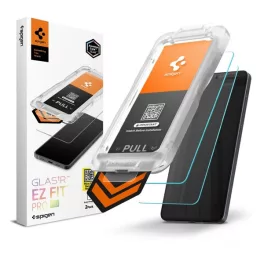   SPIGEN GLASS TR EZ FIT PRO HD képernyővédő üveg 2db (2.5D, tokbarát, ultravékony, 0.2mm, 9H + segédkeret) ÁTLÁTSZÓ