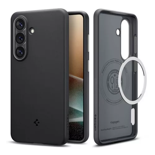 SPIGEN NANO POP szilikon telefonvédő (kameravédő, MagSafe) FEKETE