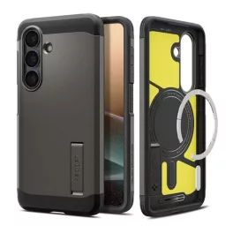   SPIGEN TOUGH ARMOR MAG műanyag telefonvédő (ütésállóság, kitámasztó, MagSafe) SÖTÉTSZÜRKE