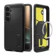 SPIGEN TOUGH ARMOR MAG műanyag telefonvédő (ütésállóság, kitámasztó, MagSafe) FEKETE
