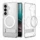 SPIGEN ULTRA HYBRID S műanyag telefonvédő (ütésállóság, légpárnás keret, kitámasztó, MagSafe) ÁTLÁTSZÓ